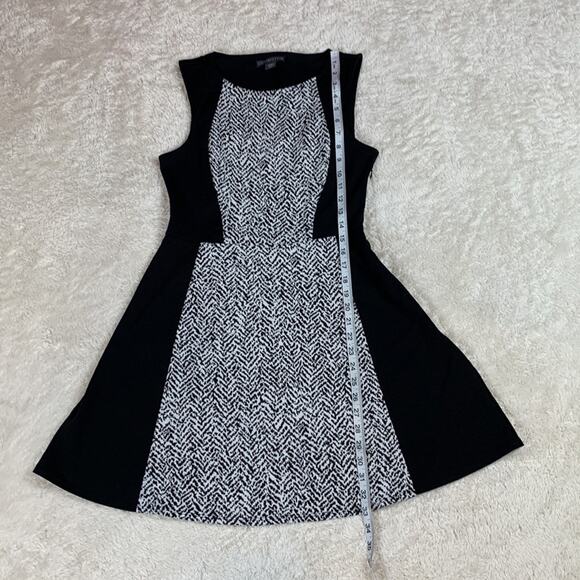Covington black and grey panel a line mini dress, - Picture 4 of 8